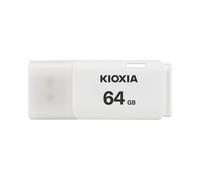 Kioxia TransMemory U202 - Clé USB 64 Go, USB 2.0 Type-A, Boîtier Blanc, Dimensions 51.4x21.4x8.4mm, Compatible Windows/macOS, LU202W064GG4