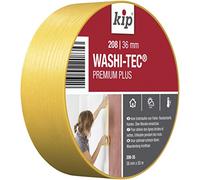 Kip - Ruban adhésif de masquage Washi-Tec 208-29 - Masking tape très fin en papier Washi pour des bords peints précis - Dimensions : 30mm x 50m - Couleur jaune