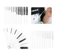 Kiperline Lot de 39 brosses de Nettoyage, pour Paille, Bouteille, Tuyau à Lait, en Nylon, pour Tubes à essai, théière, Boire, pailles, en Nylon