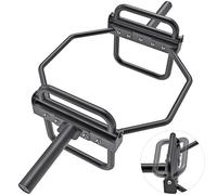 Kipika Barre de piège olympique, barre hexagonale, barre d'épaule, barre de soulevé de terre avec support et poignées pliables pour haltérophilie olympique, haussements d'épaules, squats, manchon en