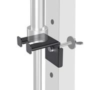 Kipika Support d'haltères olympiques pour rack d'alimentation de 7,6 x 7,6 cm avec trous de 1,3 cm - Crochet de suspension à barre unique, montage coulissant sans perçage, accessoire de rangement de