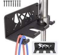 Kipika Support mural polyvalent pour haltères avec 3 crochets de rangement pour 3 barres d'haltères, peut contenir une barre de moins de 33 mm et accessoires de fitness, organisation de salle de sport