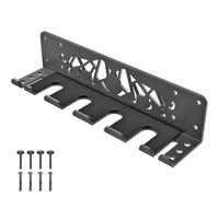 Kipika Support mural polyvalent pour haltères avec 7 crochets de rangement pour 4 barres d'haltères, peut contenir des barres de moins de 33 mm et accessoires de fitness, organisation de salle de