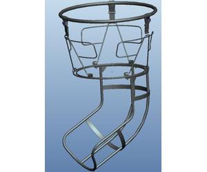 Kipika Système de retour de basket-ball réglable à 360° - Entraîneur de rebond à connexion rapide pour paniers de basket-ball de 45,7 cm | Fixation de retour de balle avec rail en acier robuste pour