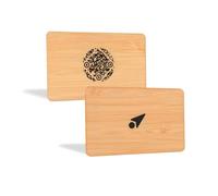 Kipin Bamboo Card - Carte de visite numérique NFC + QR-Code - Utilisez-le sans fin fois - Idéal pour les professionnels et les amateurs de technologie.