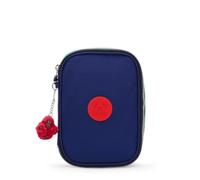 Kipling 100 Pens Trousse, Organisateur Trousse Grande Légère avec Compartiments Multiples, Porte-Accessoires Résistant pour École & Voyage - Escape Blue Bl