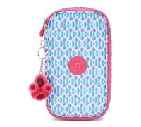 Kipling 50 PENS Étui à crayons de taille moyenne, pochettes, étuis, Dreamy Geo C (Bleu)