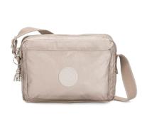 Kipling ABANU M Sac à bandoulière de taille moyenne, Metallic Glow (Argent)