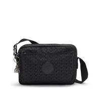 Kipling ABANU M Sac à bandoulière de taille moyenne, Signature Emb (Noir)