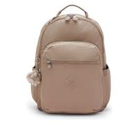 Kipling Seoul Sac à Dos pour Laptop 27L, Compatible Laptop 15", Nylon Hydrofuge, Sac à Dos de Jour Léger pour École & Voyage avec Poches Organisateur, Bretelles Confortables - Tan Beige