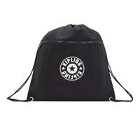 Kipling SUPERTABOO Sac à Dos de Taille Moyenne (avec Cordon de Serrage), Black Lite (Noir)