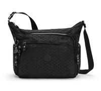 Kipling GABBIE Sac à bandoulière de taille moyenne, Signature Emb (Noir)