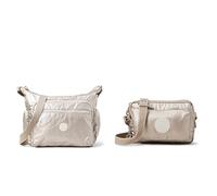 Kipling Gabbie, Sac à bandoulière Femme, Metallic Glow, Taille Unique Femme Abanu Handbag, Argenté (Metallic Glow), Taille Unique