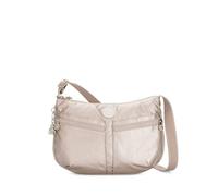Kipling IZELLAH Sac à bandoulière de taille moyenne, Metallic Glow (Argent)