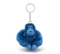 Kipling MonkeyClip M Porte-Clés, Clip Moyen Léger avec Anneau Porte-Clés & Signature Monkey Charm, Porte-Accessoires Quotidien Pratique - Vintage Blue