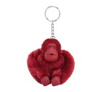 Kipling MONKEYCLIP M, Porte-clés en Forme de Singe de Taille Moyenne, 4.5 x 80 x 38 cm, Funky Red (Rouge)