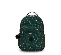 KIPLING Sac à dos 'Seoul Lap' émeraude / sapin / rouge / blanc, Taille One Size