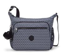 kipling Sac à épaule bandoulière noir blanc pour femme - Basic Print Gabbie Shoulderbag M Signature Print 279177