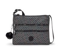 kipling Sac à épaule bandoulière noir turquoise pour femme - Basic Print Alvar Medium Crossbody Geo Feather 319228