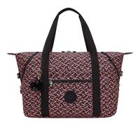 kipling Sac à épaule Basic Print Art Medium Tote Dancing Bouquet noir saumon pour femme
