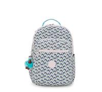 Kipling Seoul Grand Sac à Dos, Geo Shell (Bleu)