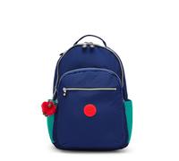 Kipling Seoul Sac à Dos pour Laptop 27L, Compatible Laptop 15", Nylon Hydrofuge, Sac à Dos de Jour Léger pour École & Voyage avec Poches Organisateur, Bretelles Confortables - Escape Blue BL