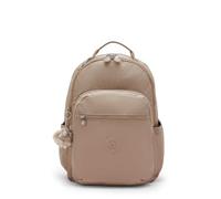 Kipling Seoul Sac à Dos pour Laptop 27L, Compatible Laptop 15", Nylon Hydrofuge, Sac à Dos de Jour Léger pour École & Voyage avec Poches Organisateur, Bretelles Confortables - Tan Beige
