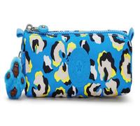 kipling Trousse à crayons bleu jaune fluo pour femme - Back To School Print Freedom Medium Pencase Leopard Floral 232611