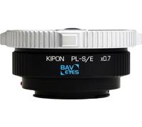 Kipon Baveyes Adaptateur pour objectifs PL sur caméras compatibles avec Sony E (x0.7) - Bague adaptation Mise au point manuelle, Manipulation simple, Pièce raccordement d'objectif