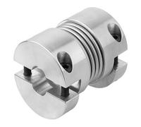 KIPP KIPP Accouplement à soufflet métallique avec moyeu de serrage amovible Gr.18 Aluminium L63 Quantité:1