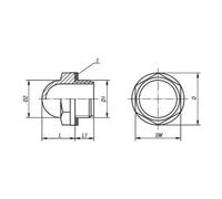KIPP KIPP Regard d’huile bombé D1=G3/4 D=35 Thermoplast Quantité:1
