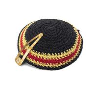 Kippa Coton Multicolore Noir Rouge Yarmulke Kippa Casquette Israel Judaica 14 cm