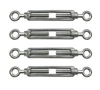 kippen 1204EK Lot de 4 tendeurs à 2 yeux en acier galvanisé, mesure 12 mm.