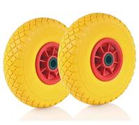 Kippen 1639K1 - Paire de Roues en Caoutchouc Plein Anti-crevaison. Dimensions : 3.00-4 (260x75 mm.)