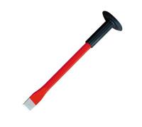 Kippen 3009BX - Ciseau pour maçon à bout plat avec sauveteur en caoutchouc Dimensions : 300 x 16 mm.