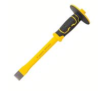 Kippen 3009X - Ciseau pour maçon à bout plat avec poignée de protection en matériau bi-composant. Dimensions : 300 x 18 mm.