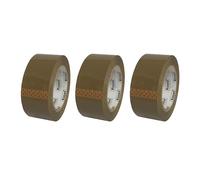 kippen 9004AV3 Lot de 3 rouleaux de ruban adhésif pour emballage. Couleur Havane. Dimensions : 132 m x 50 mm.