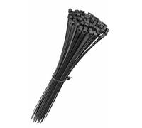 Kippen 9015EK Lot de 50 attaches noires pour câblage 300 x 4,8 mm