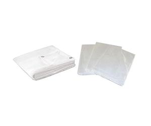 kippen Karp 6062A1 Bâche de Protection Transparente avec grammage 130 g/m² Taille 2 x 3 (6 m²) & 3 bâches de Protection (3x20m²), NESPOLI