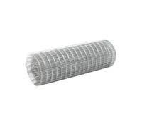 vidaXL Grillage à poules Kippengaas 10 x 0,5 m en acier galvanisé argenté
