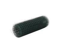 Kippengaas 10x0,5 m staal met PVC coating groen143626