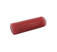 vidaXL Grillage à poules 143670 – Acier revêtu PVC 10 x 0,5 m Rouge