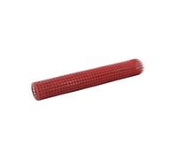 Kippengaas 10x1 m staal met PVC coating rood143661