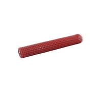 Kippengaas 10x1 m staal met PVC coating rood143662