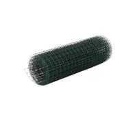 vidaXL Kippengaas 25x0,5 m staal met PVC coating groen143630 G
