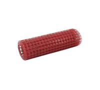 Kippengaas 25x0,5 m staal met PVC coating rood143676