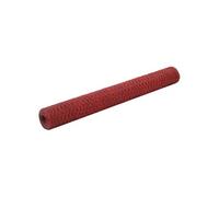 vidaXL Kippengaas 25x1,2 m staal met PVC coating rood143308 G