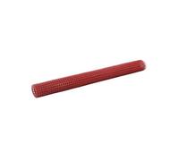 Kippengaas 25x1,5 m staal met PVC coating rood143679