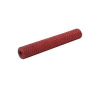 vidaXL Kippengaas 25x1 m staal met PVC coating rood143304 G