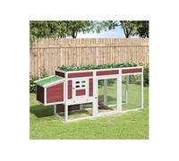 vidaXL Poulailler Moka 204x50x84 cm Bois massif de pin